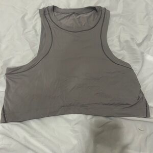 lululemon athletica Gray Cropped Tank- Open Back